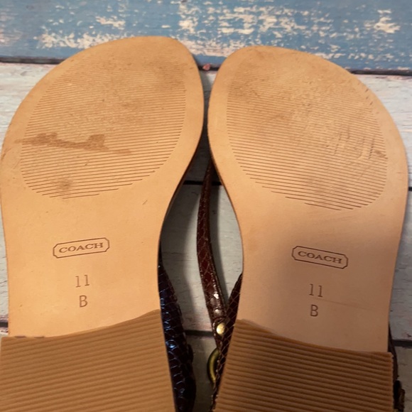 NIB, COACH Vintage Rhea Printed Python Sandals, size 11 - Picture 6 of 12